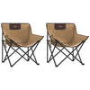 Braune klappbare Campingstühle mit Taschen Glicerim (2 Stück)