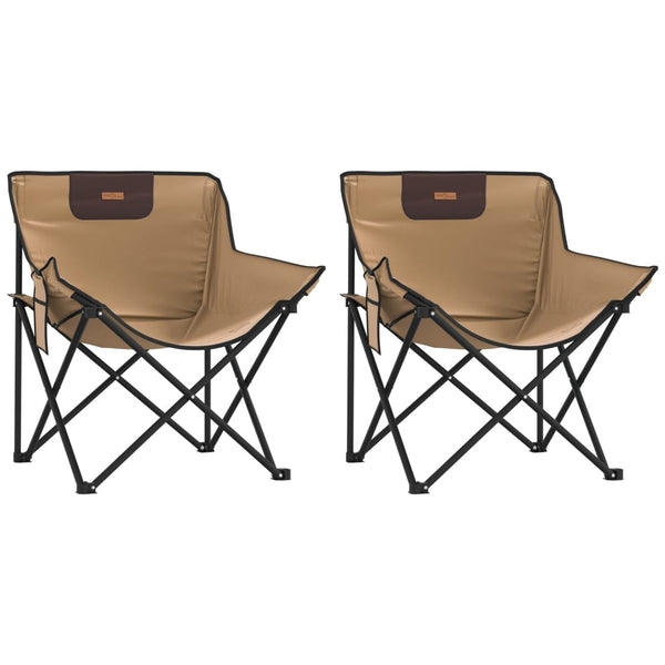 Braune klappbare Campingstühle mit Taschen Glicerim (2 Stück)