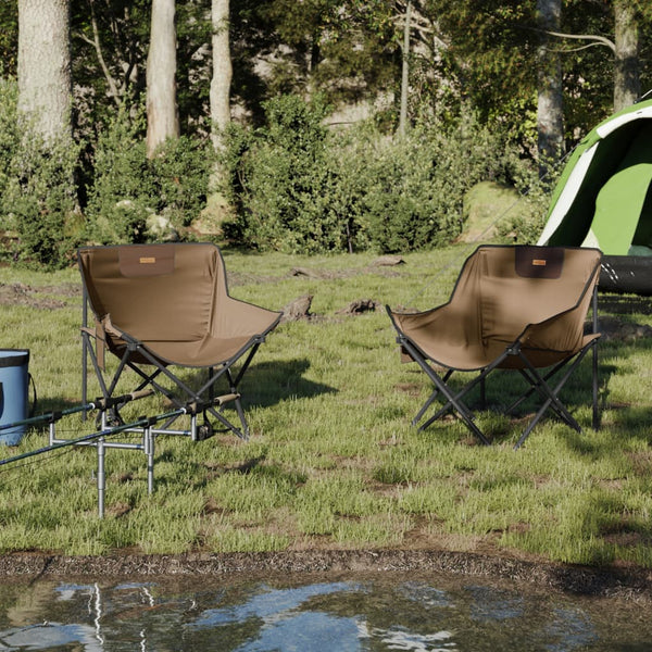 Braune klappbare Campingstühle mit Taschen Glicerim (2 Stück)