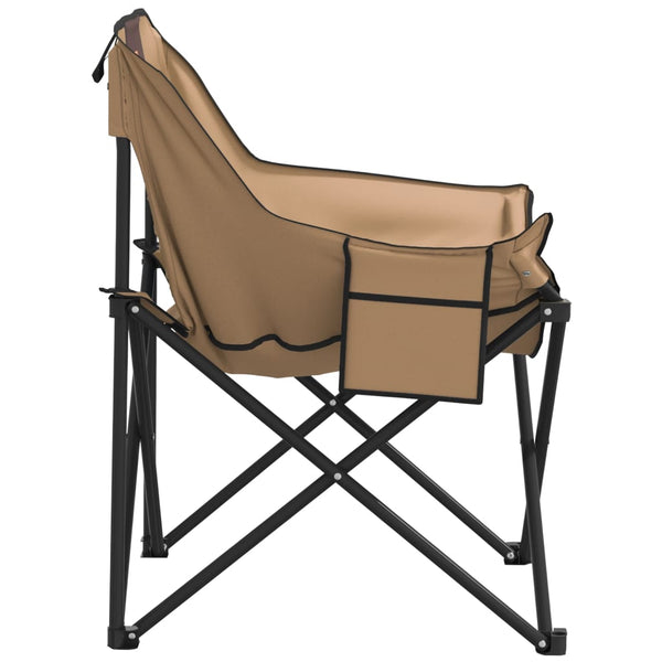 Braune klappbare Campingstühle mit Taschen Glicerim (2 Stück)