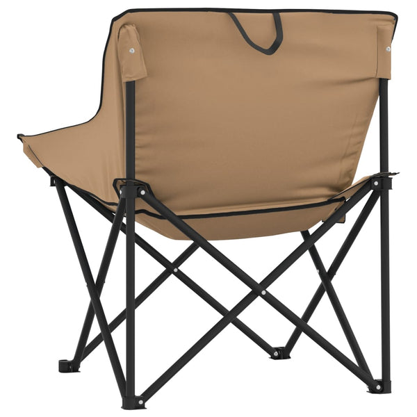 Braune klappbare Campingstühle mit Taschen Glicerim (2 Stück)