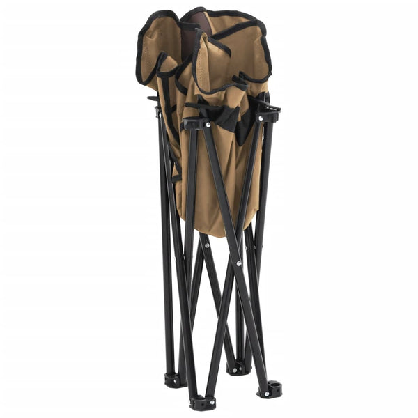 Braune klappbare Campingstühle mit Taschen Glicerim (2 Stück)