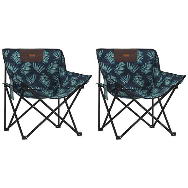 Faltbare Campingstühle mit Taschen Glicerim (2 Stück Blätter-Muster)