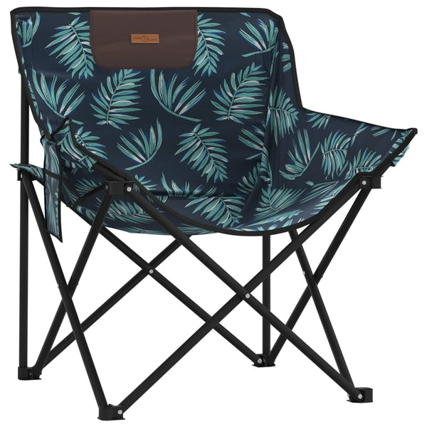 Faltbare Campingstühle mit Taschen Glicerim (2 Stück Blätter-Muster)