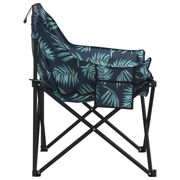 Faltbare Campingstühle mit Taschen Glicerim (2 Stück Blätter-Muster)