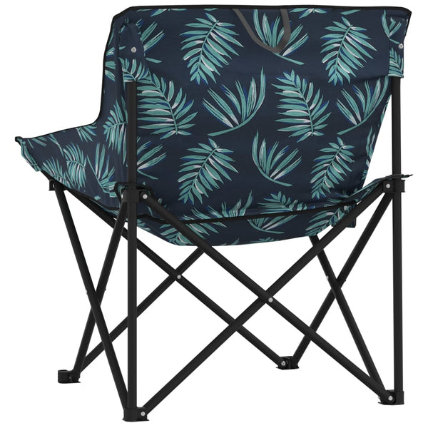 Faltbare Campingstühle mit Taschen Glicerim (2 Stück Blätter-Muster)