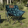 Faltbare Campingstühle mit Taschen Glicerim (2 Stück Blätter-Muster)