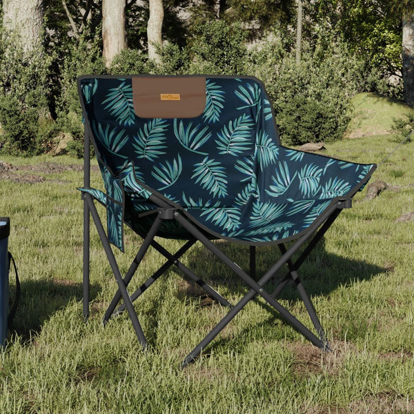 Faltbare Campingstühle mit Taschen Glicerim (2 Stück Blätter-Muster)