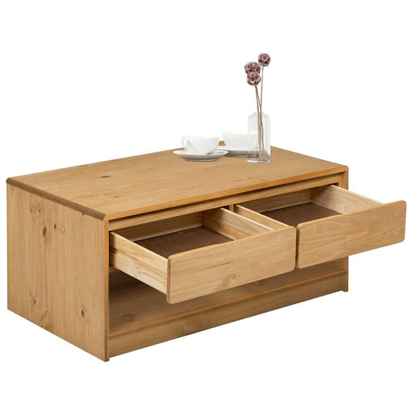 Grauer Couchtisch Sauda Gam 99x55x45cm (Kiefer)