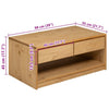 Grauer Couchtisch Sauda Gam 99x55x45cm (Kiefer)