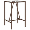 Brauner Outdoor-Bartisch Mihaili 70x70x110cm (Polyrattan)