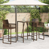 Brauner Outdoor-Bartisch Mihaili 70x70x110cm (Polyrattan)