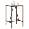 Brauner Outdoor-Bartisch Mihaili 70x70x110cm (Polyrattan)