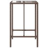 Brauner Outdoor-Bartisch Mihaili 70x70x110cm (Polyrattan)