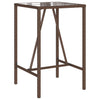 Brauner Outdoor-Bartisch Mihaili 70x70x110cm (Polyrattan)