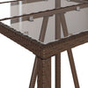Brauner Outdoor-Bartisch Mihaili 70x70x110cm (Polyrattan)