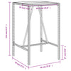 Brauner Outdoor-Bartisch Mihaili 70x70x110cm (Polyrattan)