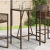 Brauner Outdoor-Bartisch Mihaili 70x70x110cm (Polyrattan)