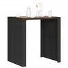 Schwarzer Gartentisch Akazienholz und Polyrattan Brahas 105x80x110cm