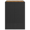 Schwarzer Gartentisch Akazienholz und Polyrattan Brahas 105x80x110cm
