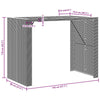 Gartentisch aus schwarzem Akazienholz und Polyrattan Brahas 145x80x110cm