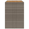 Grauer Gartentisch Akazie und Polyrattan Brahas 145x80x110cm