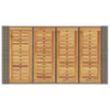 Grauer Gartentisch Akazie und Polyrattan Brahas 145x80x110cm