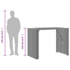 Grauer Gartentisch Akazie und Polyrattan Brahas 145x80x110cm