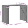 Grauer Gartentisch Akazie und Polyrattan Brahas 145x80x110cm