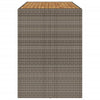 Grauer Gartentisch aus Akazienholz und Polyrattan Brahas 185x80x110cm