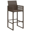 Braune Outdoor-Barhocker Romoca (2er-Set Polyrattan)