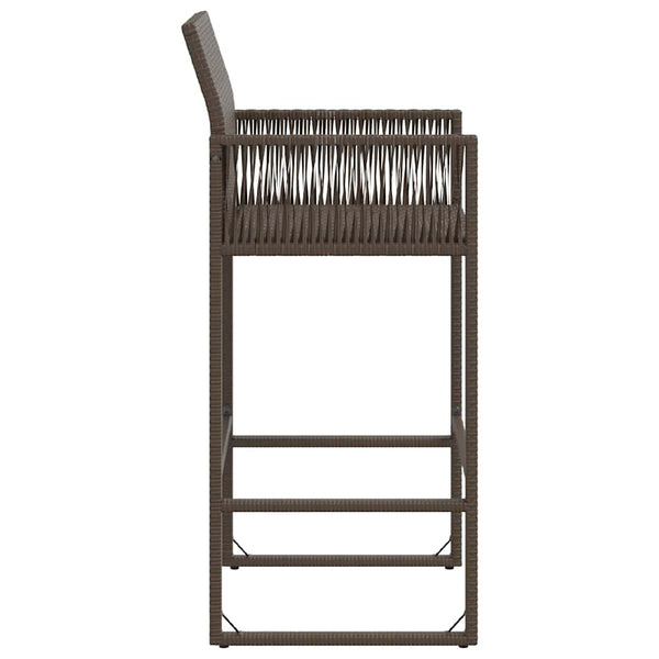 Braune Outdoor-Barhocker Romoca (2er-Set Polyrattan)