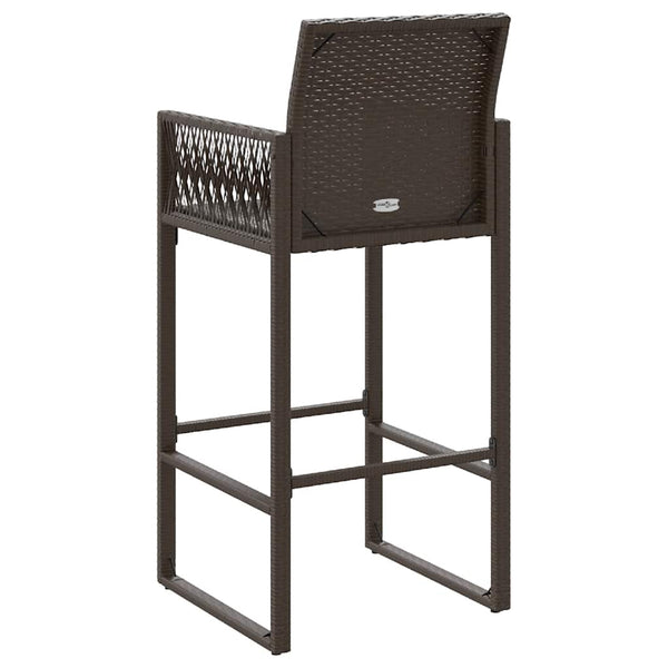 Braune Outdoor-Barhocker Romoca (2er-Set Polyrattan)