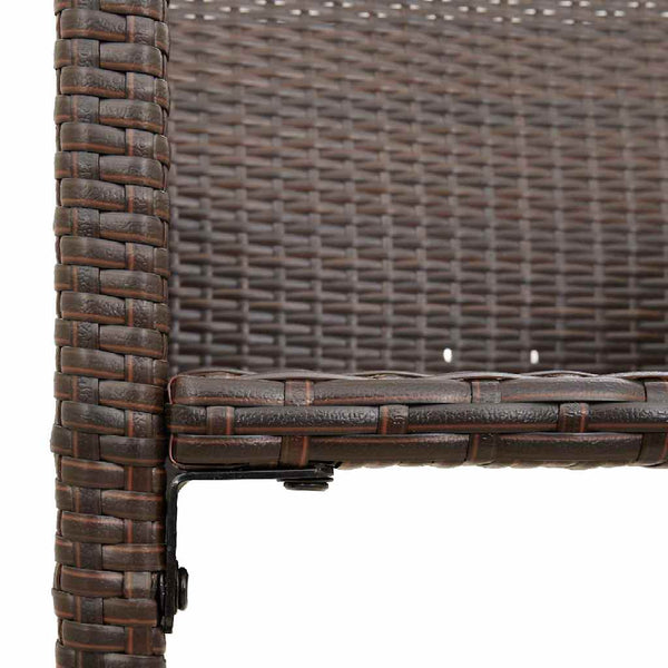 Braune Outdoor-Barhocker Romoca (2er-Set Polyrattan)