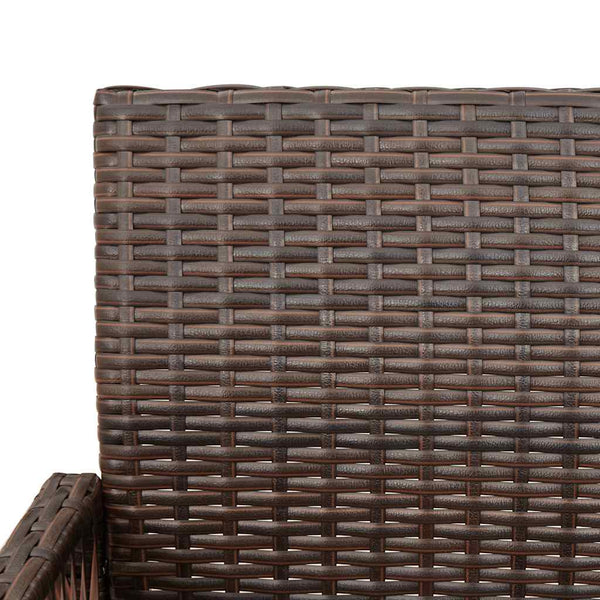 Braune Outdoor-Barhocker Romoca (2er-Set Polyrattan)