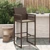 Braune Outdoor-Barhocker Romoca (2er-Set Polyrattan)