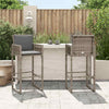 Graue Romoco Outdoor-Barhocker (2 Stück Polyrattan)
