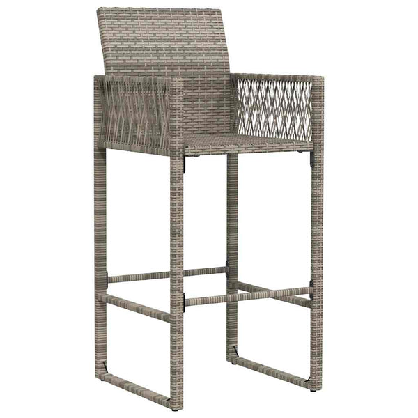 Graue Romoco Outdoor-Barhocker (2 Stück Polyrattan)