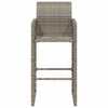 Graue Romoco Outdoor-Barhocker (2 Stück Polyrattan)