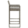 Graue Romoco Outdoor-Barhocker (2 Stück Polyrattan)