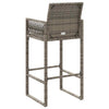 Graue Romoco Outdoor-Barhocker (2 Stück Polyrattan)