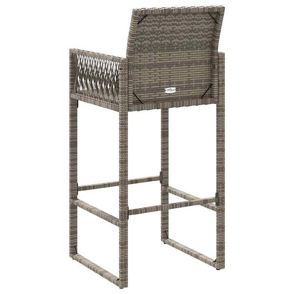 Graue Romoco Outdoor-Barhocker (2 Stück Polyrattan)
