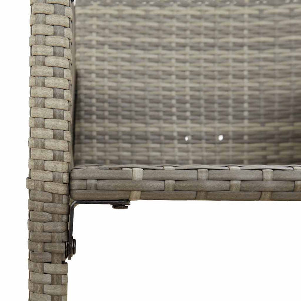 Graue Romoco Outdoor-Barhocker (2 Stück Polyrattan)