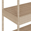 Beige baarivaunu 3 tasoa Ionicu (polyrottinki ja akasiapuu)