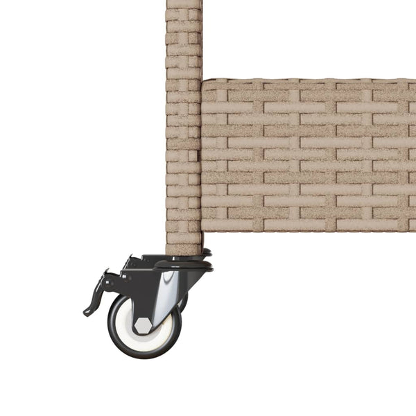 Beige baarivaunu 3 tasoa Ionicu (polyrottinki ja akasiapuu)