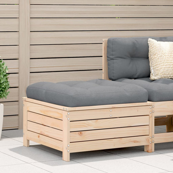 BOHO Kiefernhocker für den Außenbereich mit Kissen