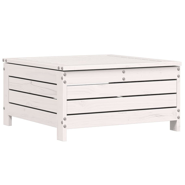 Weißer Outdoor-Hocker mit Kissen Bocea (Kiefer)
