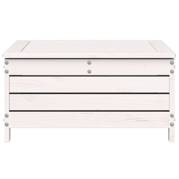 Weißer Outdoor-Hocker mit Kissen Bocea (Kiefer)