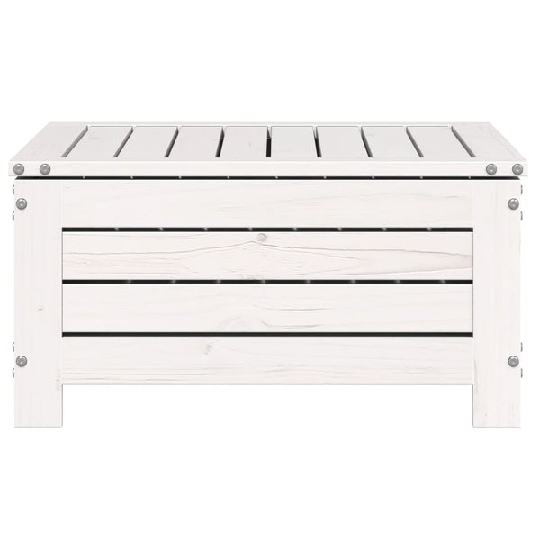 Weißer Outdoor-Hocker mit Kissen Bocea (Kiefer)