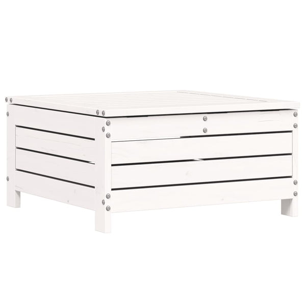 Weißer Outdoor-Hocker mit Kissen Bocea (Kiefer)